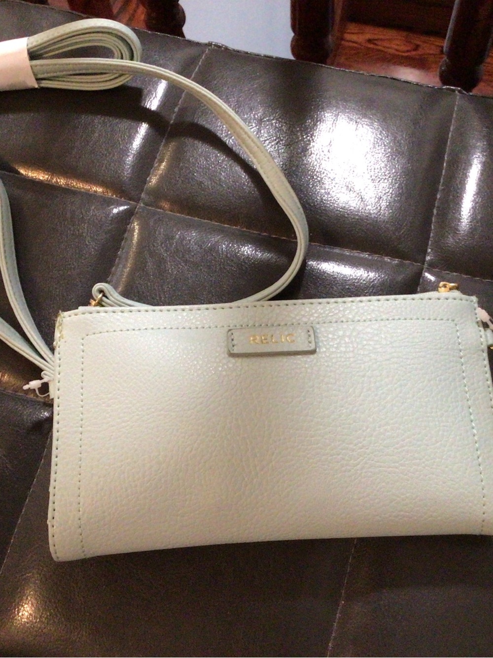 Relic Mint Green Pebbled Crossbody Wallet